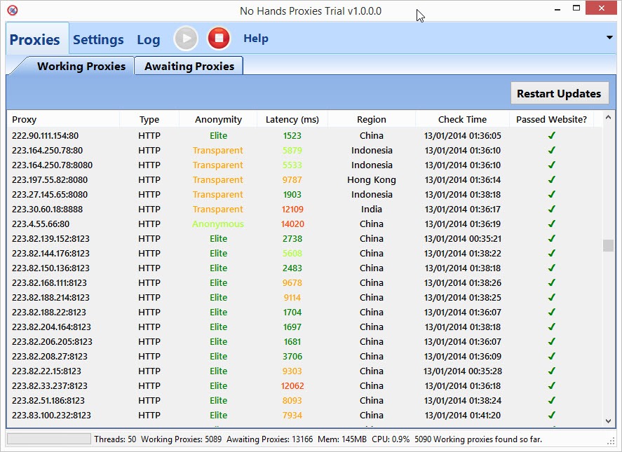 free proxies list